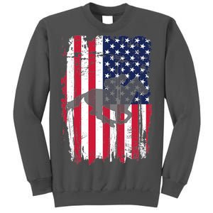 American Horse Racing Flag Tall Sweatshirt