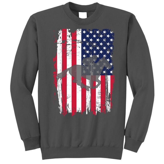 American Horse Racing Flag Tall Sweatshirt