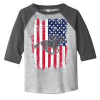 American Horse Racing Flag Toddler Fine Jersey T-Shirt