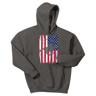 American Horse Racing Flag Kids Hoodie