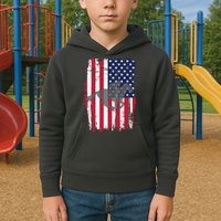 American Horse Racing Flag Kids Hoodie