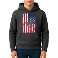 American Horse Racing Flag Kids Hoodie