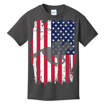 American Horse Racing Flag Kids T-Shirt