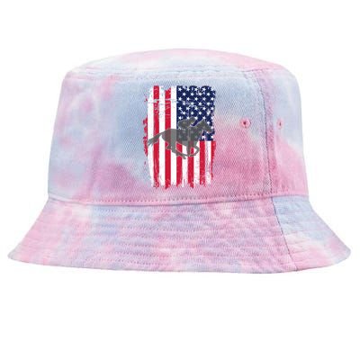 American Horse Racing Flag Tie-Dyed Bucket Hat