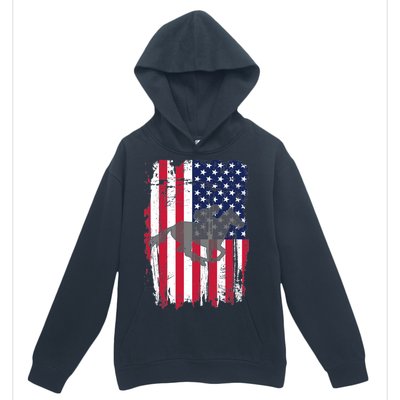 American Horse Racing Flag Urban Pullover Hoodie