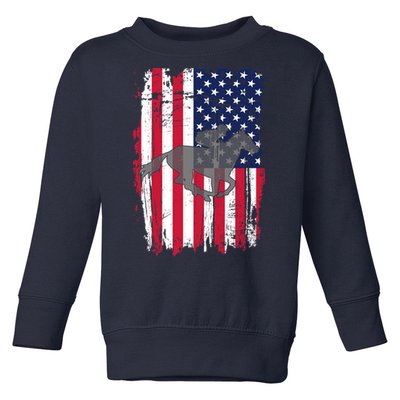 American Horse Racing Flag Toddler Sweatshirt