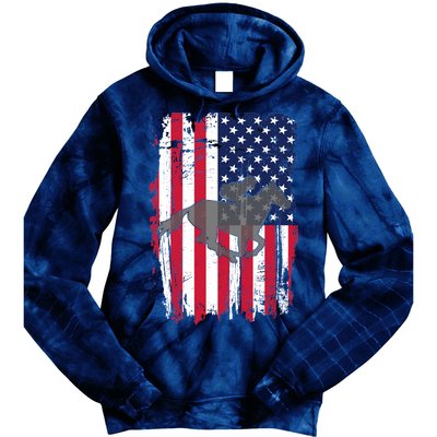 American Horse Racing Flag Tie Dye Hoodie