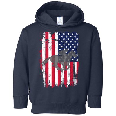 American Horse Racing Flag Toddler Hoodie