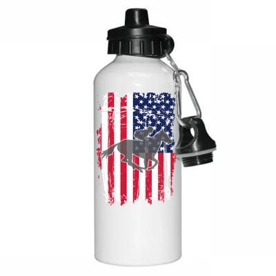 American Horse Racing Flag Aluminum Water Bottle