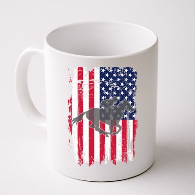 American Horse Racing Flag Coffee Mug