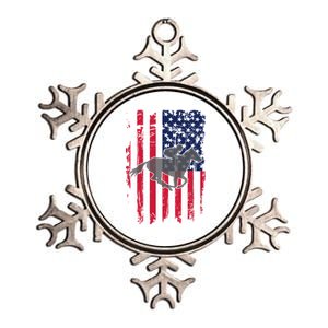 American Horse Racing Flag Metallic Star Ornament