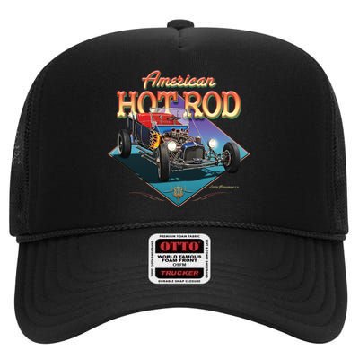 American Hot Rod High Crown Mesh Back Trucker Hat