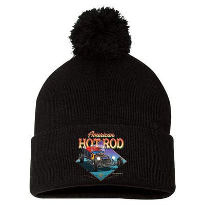 American Hot Rod Pom Pom 12in Knit Beanie