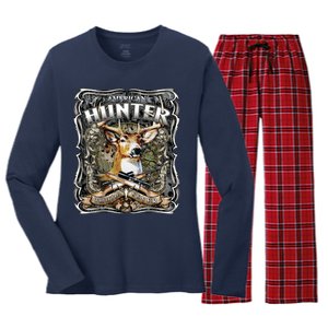 American Hunter Deer Wildlife Women's Long Sleeve Flannel Pajama Set 