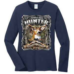 American Hunter Deer Wildlife Ladies Long Sleeve Shirt