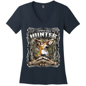 American Hunter Deer Wildlife Women's V-Neck T-Shirt