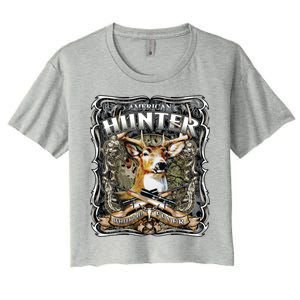 American Hunter Deer Wildlife Women's Crop Top Tee