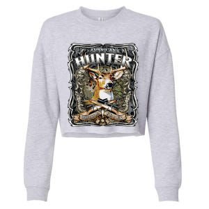 American Hunter Deer Wildlife Cropped Pullover Crew