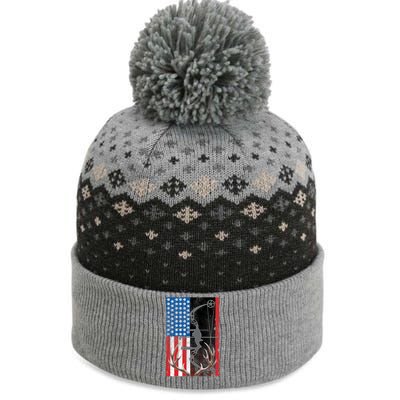 American Hunter USA Flag The Baniff Cuffed Pom Beanie