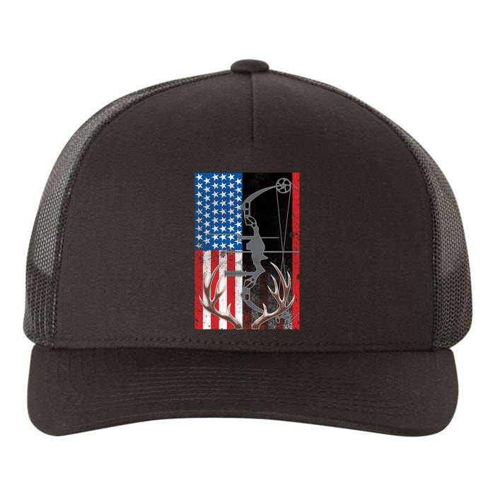 American Hunter USA Flag Yupoong Adult 5-Panel Trucker Hat