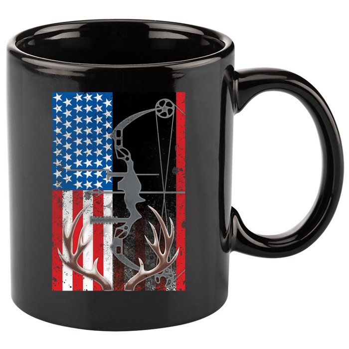 American Hunter USA Flag 11oz C Handle Ceramic Mug