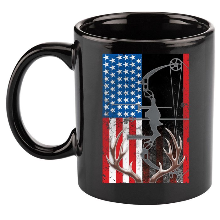 American Hunter USA Flag 11oz C Handle Ceramic Mug
