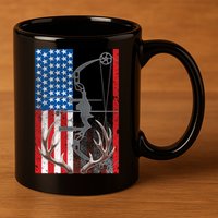 American Hunter USA Flag 11oz C Handle Ceramic Mug