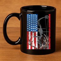 American Hunter USA Flag 11oz C Handle Ceramic Mug