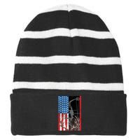 American Hunter USA Flag Striped Beanie with Solid Band