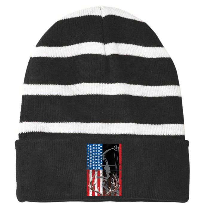 American Hunter USA Flag Striped Beanie with Solid Band