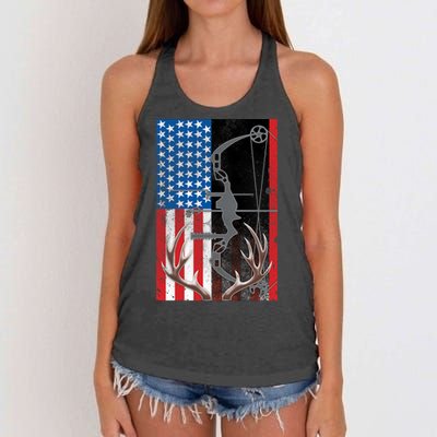 American Hunter USA Flag Women's Knotted Racerback Tank