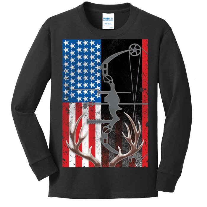 American Hunter USA Flag Kids Long Sleeve Shirt