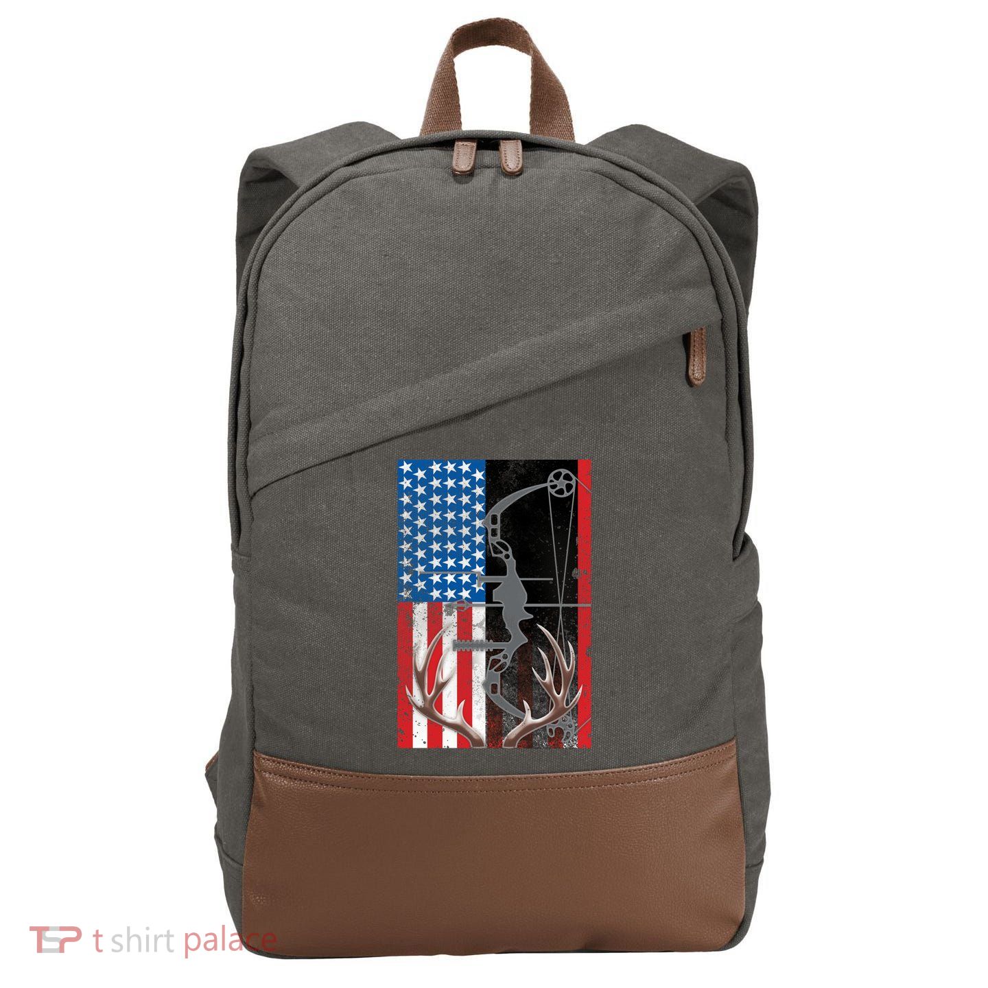American Hunter USA Flag Cotton Canvas Backpack