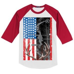 American Hunter USA Flag Kids Colorblock Raglan Jersey