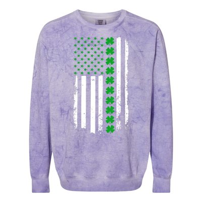 American Irish Clover Flag St. Patrick's Day  Colorblast Crewneck Sweatshirt