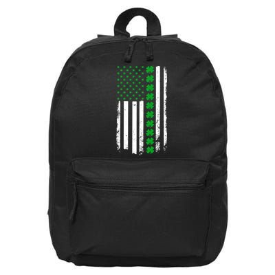 American Irish Clover Flag St. Patrick's Day  16 in Basic Backpack