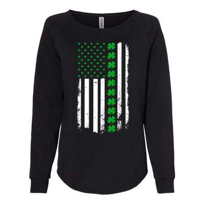 American Irish Clover Flag St. Patrick's Day  Womens California Wash Sweatshirt