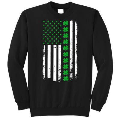 American Irish Clover Flag St. Patrick's Day  Tall Sweatshirt