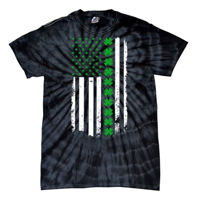 American Irish Clover Flag St. Patrick's Day  Tie-Dye T-Shirt