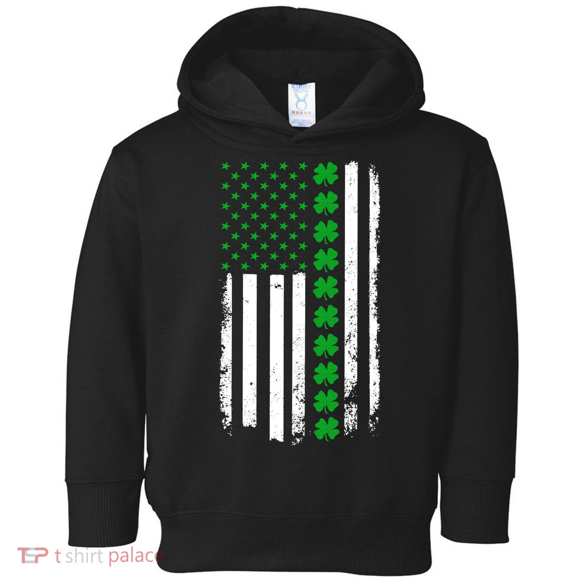 American Irish Clover Flag St. Patrick's Day  Toddler Hoodie