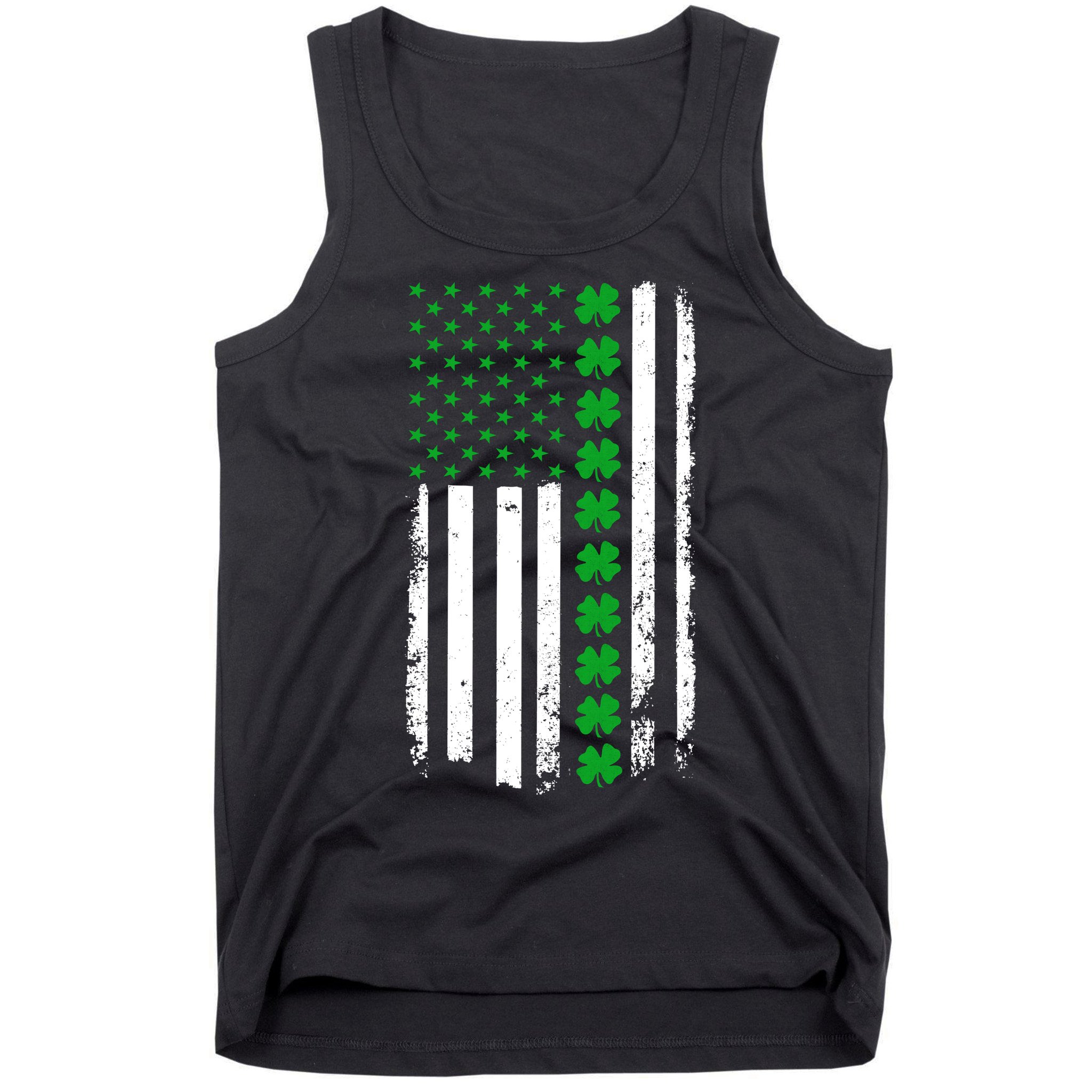 American Irish Clover Flag St. Patrick's Day  Tank Top