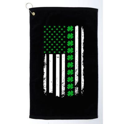 American Irish Clover Flag St. Patrick's Day  Golf Towel
