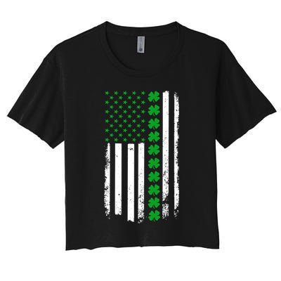 American Irish Clover Flag St. Patrick's Day  Crop Top