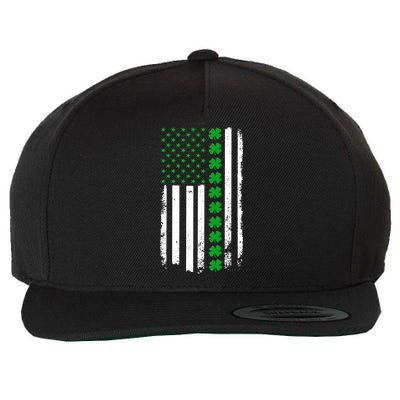 American Irish Clover Flag St. Patrick's Day  Wool Snapback Cap