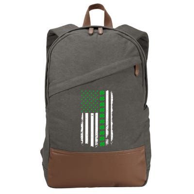 American Irish Clover Flag St. Patrick's Day  Cotton Canvas Backpack