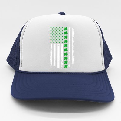 American Irish Clover Flag St. Patrick's Day  Trucker Hat