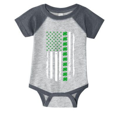 American Irish Clover Flag St. Patrick's Day  Infant Baby Jersey Bodysuit