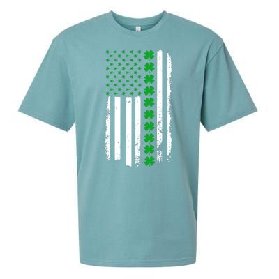 American Irish Clover Flag St. Patrick's Day  Sueded Cloud Jersey T-Shirt