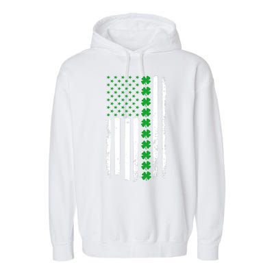 American Irish Clover Flag St. Patrick's Day  Garment-Dyed Fleece Hoodie