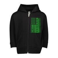 American Irish Clover Vintage Flag Toddler Zip Fleece Hoodie